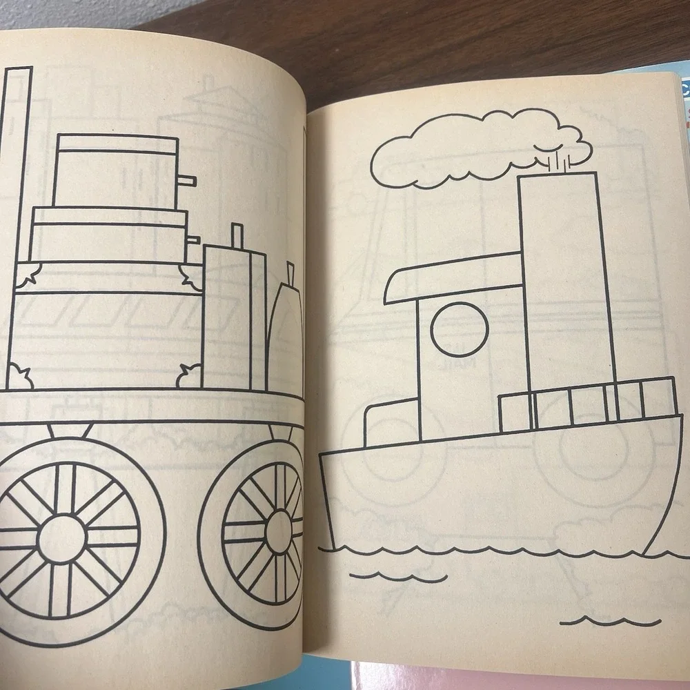 Lot Of 6 Vintage 1988 A Golden Book -‎ A Giant Coloring Book Preschool Unused